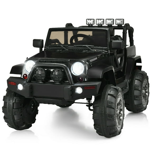 Costway 12V Kids Ride On Truck Car w/ Remote Control MP3 Music LED Lights Black