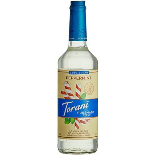 Torani Puremade Zero Sugar Peppermint Flavoring Syrup, Professional Clean-Label Keto Base, 750 mL (25.4 fl oz)