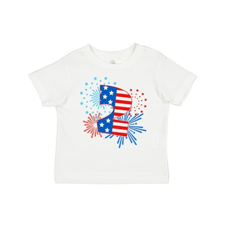 

Inktastic Second Birthday- Fourth of July Fireworks Gift Toddler Boy or Toddler Girl T-Shirt