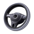 thumbnail image 4 of Naloa Navy Blue And White Stripes Elastic Steering Wheel Cover, Auto Steering Wheel Cover – 15 Inch , Comfortable Grip, Fit Suvs,Vans Cars,Trucks, 4 of 8