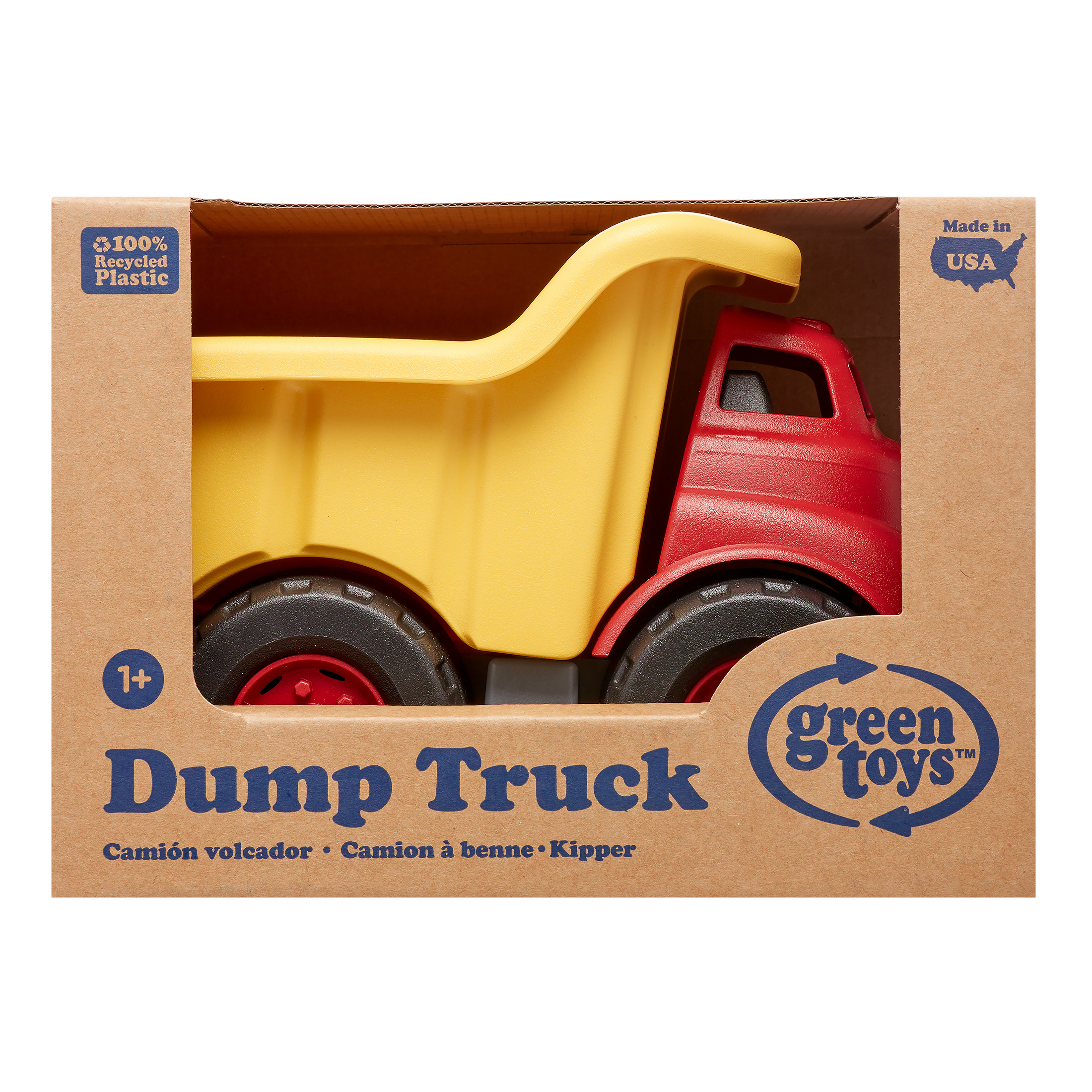 Green Toys Dump Truck in Yellow and Red - Pretend Play, for Toddlers Ages 1+ - image 5 of 9