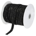 thumbnail image 1 of Unique Bargains Metallic Glitter Velvet Ribbon 3/8 Inch x 50 Yard Single Face Sparkle Ribbon Gift Wrapping Black, 1 of 5