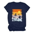 thumbnail image 2 of APEXFWDT Beach T Shirt Women Short Sleeve Casual Summer Vacation Tees Top Palm Trees Graphic Tees Print Shirts, 2 of 3