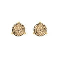 thumbnail image 3 of 2 Ct Round Cut Studs Yellow Moissanite 14K Yellow Solid Solid Gold Everyday Dainty Earrings Screw Back, 3 of 7