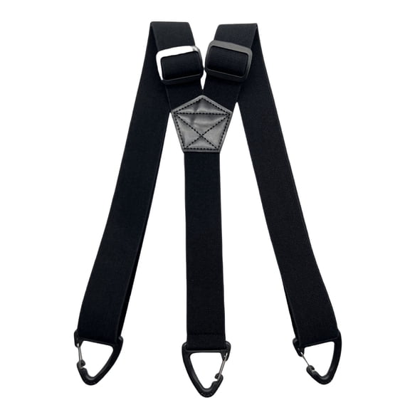 Men No‑Show Suspenders, 1.48‑inch Wide Elastic Under‑Clothing Braces with 3 Snap Loops, Adjustable Suspender Straps for Business and Casual Wear