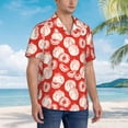 thumbnail image 5 of Daiia Tomatoes Hawaiian Shirt for Men Gentle Cotton Regular Short Sleeve Casual-Large, 5 of 9
