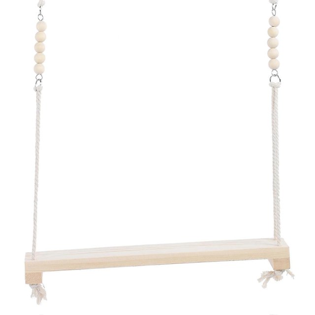 LargePineSwingStandforChickensParrots,39.5x7x109cm,SafetyToy,PlayChew,NaturalMaterial