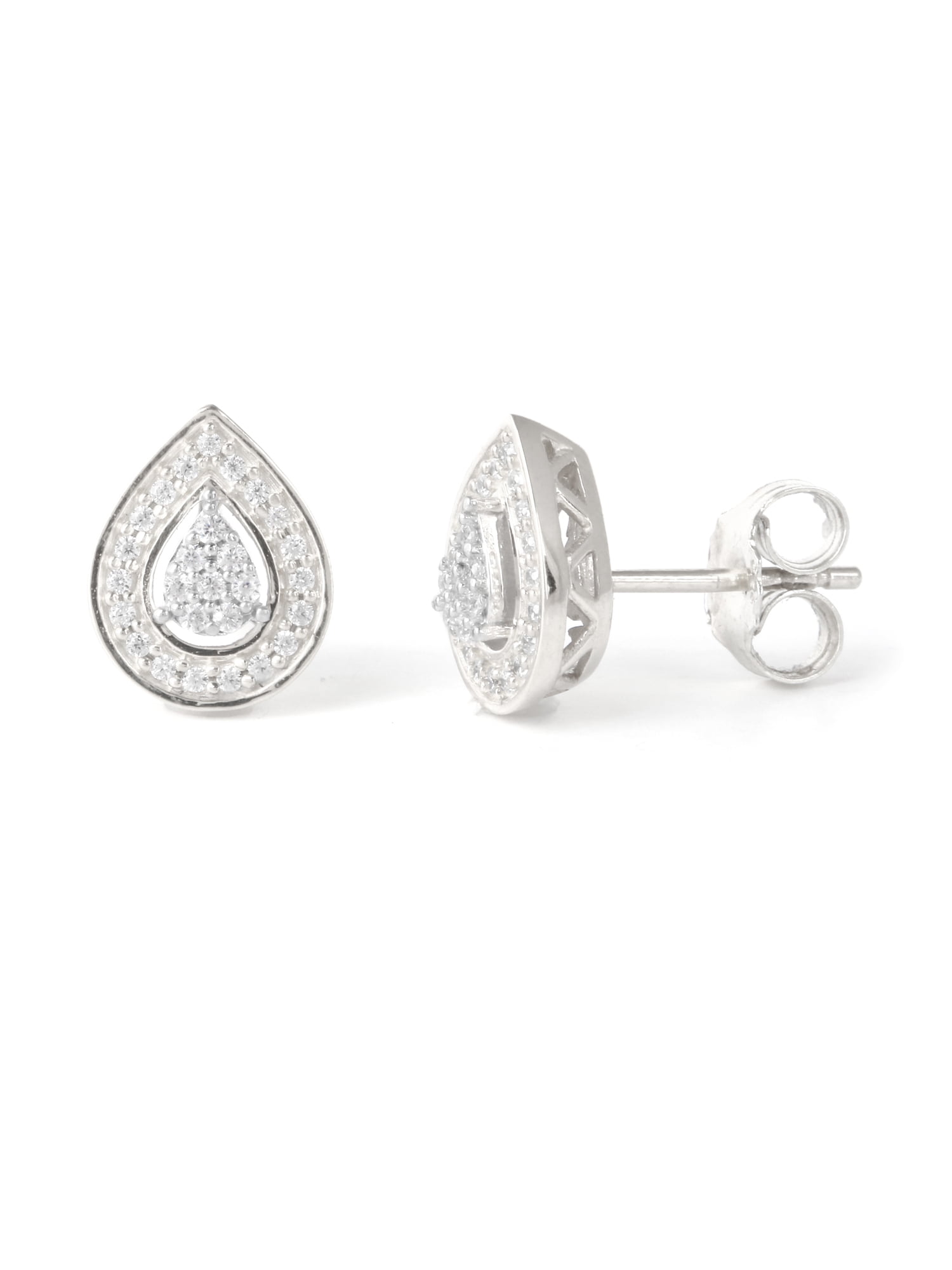 Wedding Gift Imperil Handmade DropDangle Pearl & Diamond Stone Earring 925 Sterling Sliver Jewelry Anniversary Gift