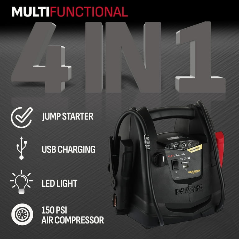 Schumacher SJ1583 Power Station - 800A Jump Starter, 150-PSI