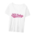 thumbnail image 4 of Camisas de manga corta para mujer, camisetas de verano, ropa de calle cómoda a la moda, camiseta para uso diario, vacaciones, deportes, calle SG Yinane Camiseta para mujer, 4 of 8