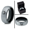 thumbnail image 4 of Gamer Tungsten Textured Grey Ring Custom Friendship Miscarriage Gift Anniversary Gifts for Him 2 Year, 4 of 8