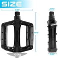 thumbnail image 2 of Pedales de bicicleta, pedales universales Pedales de bicicleta de montaña Plataforma ancha antideslizante duradera para bicicleta de montaña de 9/16 "BMX Bicicleta de carretera plegable Accesorios de, 2 of 5