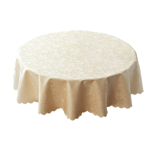 Jacquard Satin Oil Proof Dining Round Table Easy Clean Pu Tablecloth Com Jacquard Satin Oil Proof Dining Round, Round Black Tablecloth Bulk