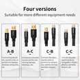 thumbnail image 4 of Cable USB OCC HIFI tipo A B, Cable USB 6N DAC A-C, Cable de Audio OCC Chapado en plata, Cable de datos, 4 of 5