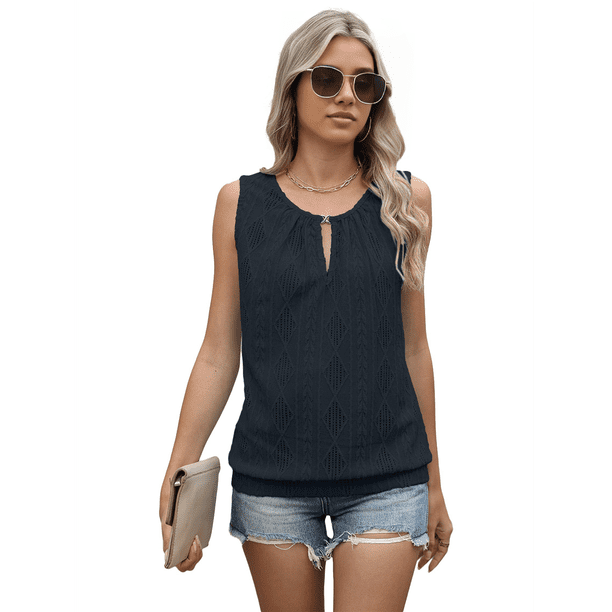 Chaleco Sin Mangas para Mujer, Color Negro, Talla M