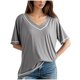 thumbnail image 1 of Mujeres Manga Corta de Verano Tops Día de San Valentín Impreso Cuello Redondo, Camisa de Moda Casual Blusa, 1 of 7