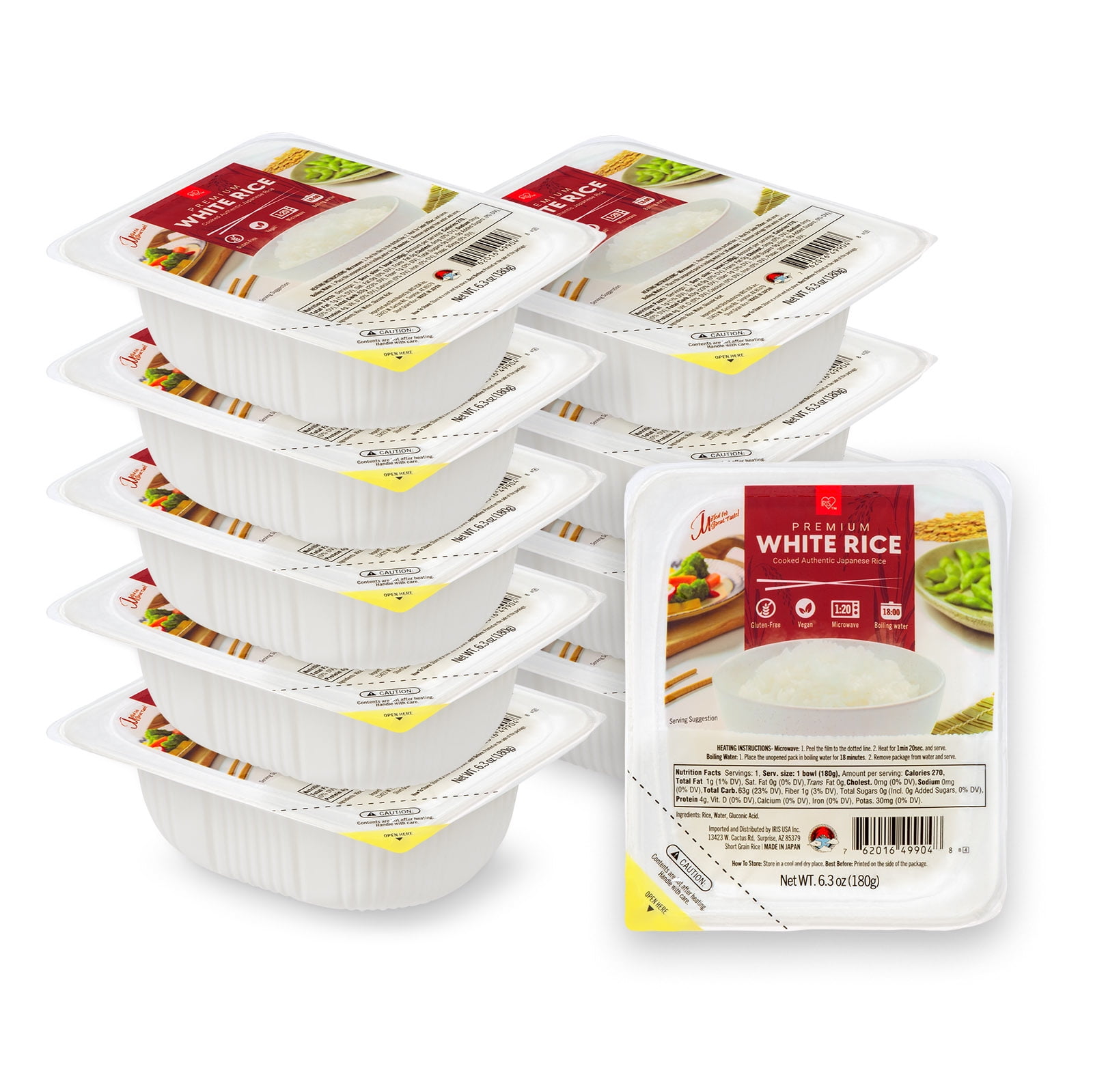 Nishiki Premium Grade Steamed White Rice, 7.4 oz, Allergen-Free