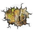 thumbnail image 2 of VWAQ Safari Wall Decal Cracked Hole In The Wall Leopard Mural Sticker - WC15 (18"H X 22"W), 2 of 2