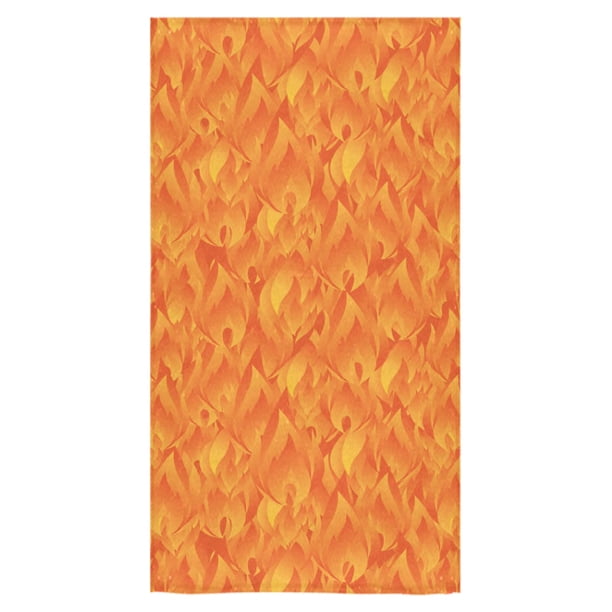 Toalla de baño con estampado de llamas rojas
