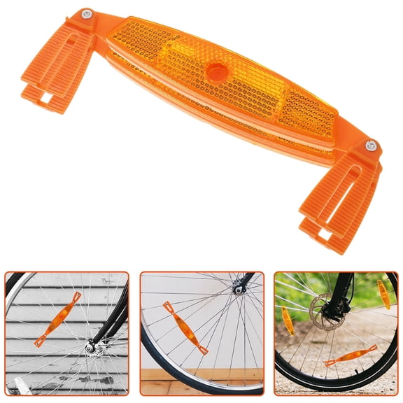 Soimiss Bike Spoke Reflectors Orange Plastic for Enhanced Visibility 1Pair