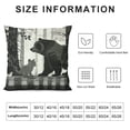 thumbnail image 5 of Throw Pillow Cover ",Grey Black Plaid Double Sides Print Cushion Cover for Bed Sofa, Silhouette Pack Square Couch Pillow Cover, 5 of 5