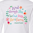 thumbnail image 4 of Inktastic She is Fierce Funny Shakespeare Quote Long Sleeve Youth T-Shirt, 4 of 5