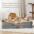 thumbnail image 5 of Bedsure Cama ortopédica para perros – Sofá cama para perros pequeños, cama de espuma de apoyo para mascotas con funda extraíble lavable, forro impermeable y sofá inferior antideslizante, gris, 5 of 5