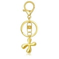 thumbnail image 2 of Hearth & Gear Custom Letter Keychain Key Ring For Initial Charm With Sturdy Metal Loop And Easy To Find Design For And Luggage, 2 of 5