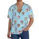 thumbnail image 1 of Fotbe winter cow cute Camisa Estampada de Manga Corta para Hombre, Casual de Verano, Estilo Playero, Sin Arrugas-Medium, 1 of 5