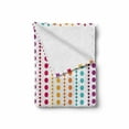 thumbnail image 2 of Colorful Soft Flannel Fleece Blanket, Half Toned Retro Striped Pattern Big Little Polka Dots Symmetrical Vibrant Colors, Cozy Plush for Indoor and Outdoor Use, 60" x 80", Multicolor, by Ambesonne, 2 of 6
