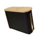 thumbnail image 5 of Cesta para papel higiénico con tapa de bambú, multifuncional, ahorra espacio. negro, 5 of 9