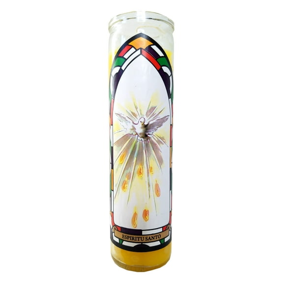 Holy Spirit (Espiritu Santo) Yellow Devotional Candle