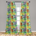 thumbnail image 5 of Ambesonne Yoga Curtains, Colorful Poses Eastern Asia, Pair of 28"x84", Multicolor, 5 of 5