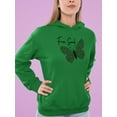 thumbnail image 2 of Butterflies And Leopard Print Hoodie Women -Image by Shutterstock, Female Medium, 2 of 4