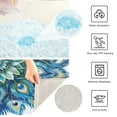 thumbnail image 4 of Toilet Rug U-Shaped Bathroom Rugs Non-Slip Soft Plush Machine Washable Contour Bath Mat Peacock Feathers Mandala 24x20, 4 of 9
