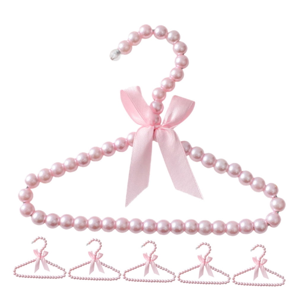 OUNONA  6 Pcs Coat Hanger Girls Hangers Kids Infants Clothes Child Baby Pink