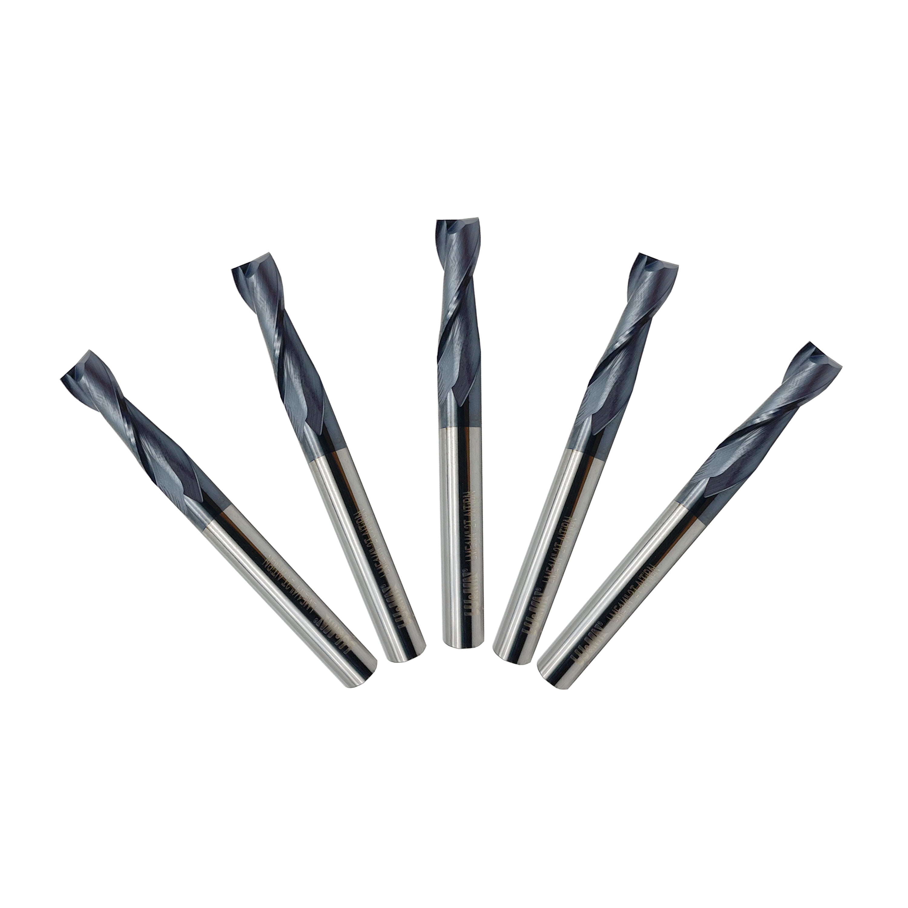 Carbide Square End Mill - 2 Flute - 1/4"2T (5 Piece, 1/4") - for Milling Alloy Steels, Hardened Steel, Metal & More – Mill Bits Sets for DIYers & Professionals