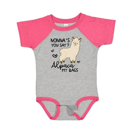 

Inktastic Nonna s You Say Alpaca My Bags Gift Baby Boy or Baby Girl Bodysuit