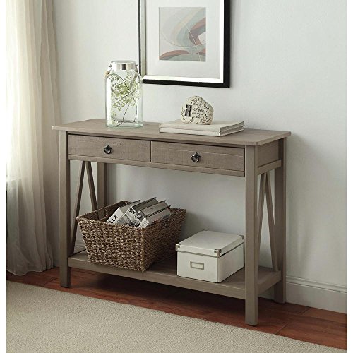 Titian Rustic Gray Storage Console Table Walmart Canada