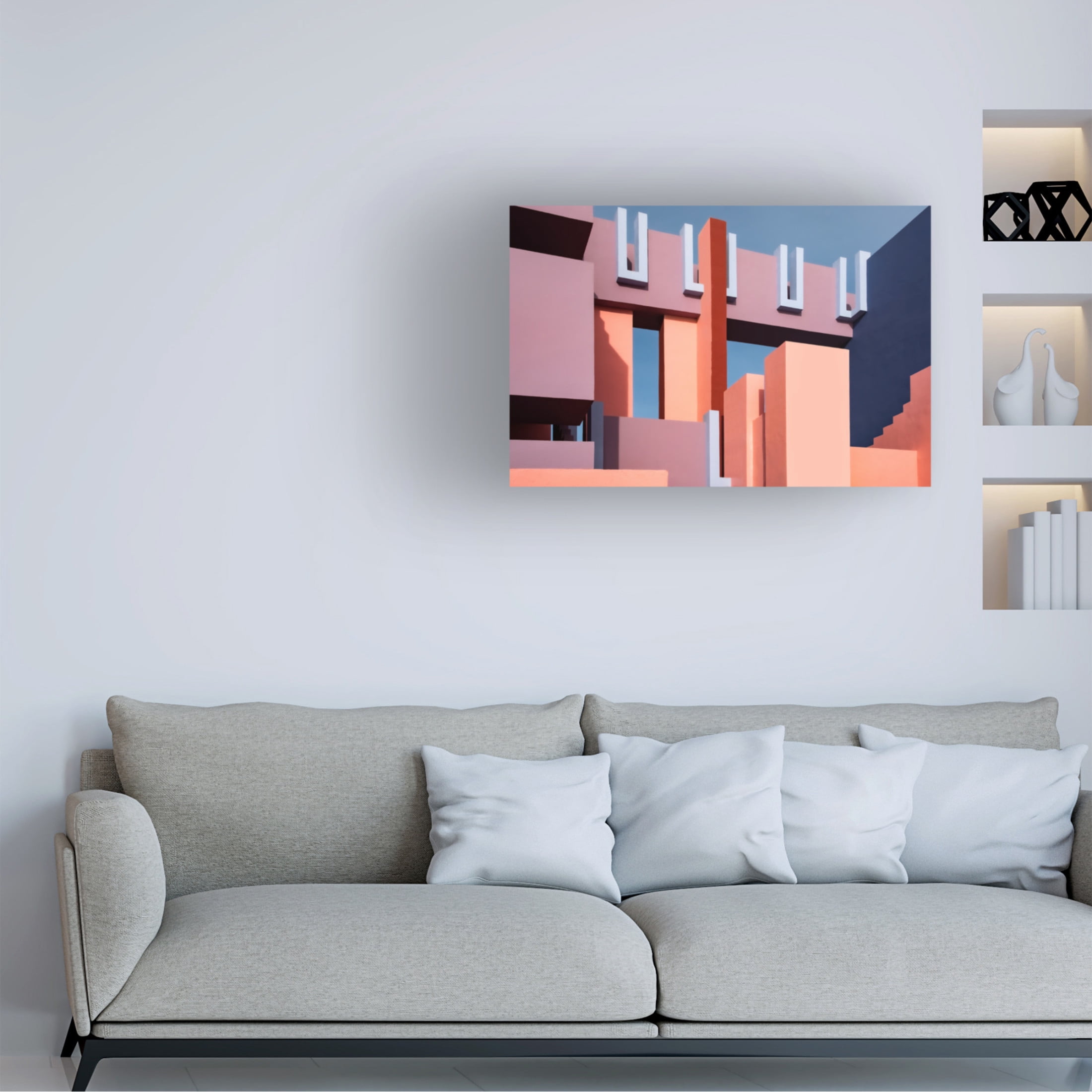 Trademark Fine Art Linda Wride Muralla Roja 8 Canvas Wall Art