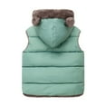 thumbnail image 3 of Zszcpp Jackets For Toddler Girl Sleeveless Zipper Fitted Boys Hooded Vest Padded Warm Bear Ears Likable Boys Outerwear, 3 of 3
