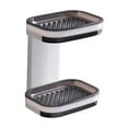 thumbnail image 1 of Suction Cup Wall Mounted Double Rows Soap Box Double Layered Soap Box Storage Artifact For Bathrooms And Toilets, 1 of 9