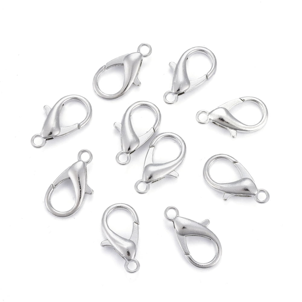 500pcs Zinc Alloy Lobster Claw Clasps Parrot Trigger Clasps Cadmium Free & Nickel Free & Lead Free 21x12mm Hole: 2mm