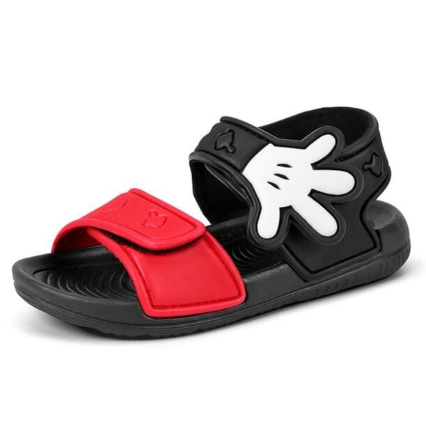 Verano Nuevos zapatos de playa suaves antideslizantes Capitán América Spiderman Mickey Sandalias abiertas para niños Wild Boys Girls Student Kids Shoes22 (plantilla 13.2cm) Gao Jinjia LED