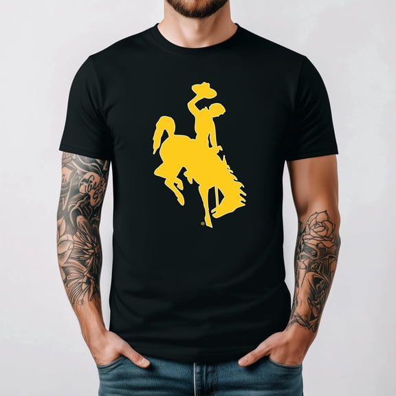 Wyoming Cowboys Brown Icon State Pride Western Graphic T Shirt up to 5XL