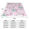 thumbnail image 3 of Fuzoiu Llama Unicorn and Rainbow Print Ultra-Soft Micro Fleece Blanket,All Seasons Flannel Throw, Lightweight Blanket for Bed, Sofa, Couch, Movie Night, Camping, and Travel-50"x40", 3 of 7