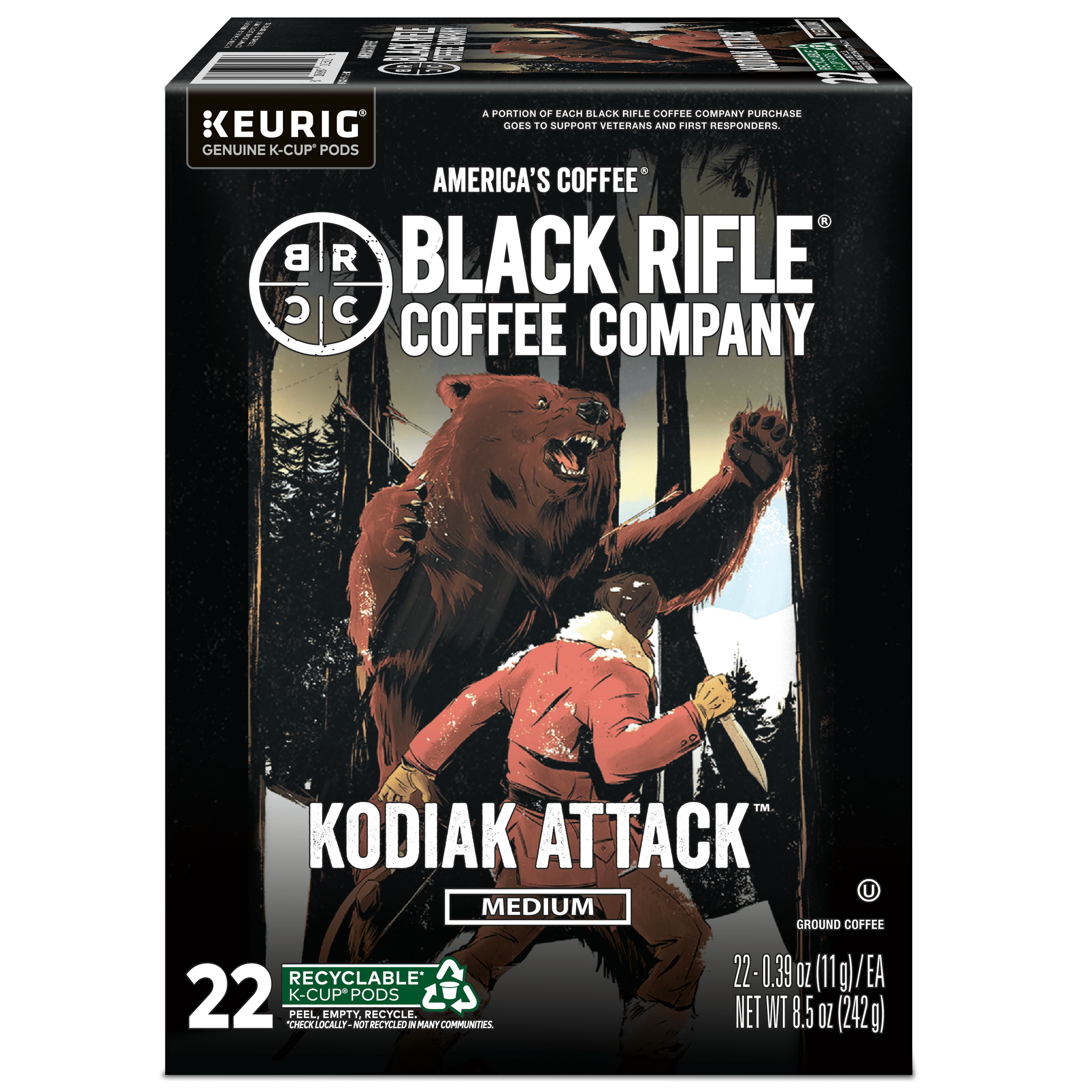 Black Rifle Coffee Company Kodiak Attack Keurig K-Cups, Medium