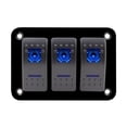thumbnail image 4 of Riwesomey 3 Gang Car RV Boat Headlight Niebla LED Light Rocker Switch Panel de control ignífugo Toggle Car Truck Marine ATV UTV Paneles de instrumentos para automóviles, 4 of 8