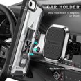 thumbnail image 3 of for iPhone 8/7/6s/6 Case, with 1pc Screen Protector & Stand & Keychain, Shockproof Protection Soft TPU+Hard Back Full-Body Protective Case for iPhone 6/6s/7/8 (4.7") - Black, 3 of 8