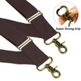 thumbnail image 2 of Buyless Fashion Trucker Suspenders for Men - 48" Elastic Adjustable Straps 1 1/4" - X Back Utility Braces - 5150-Brown, 2 of 7